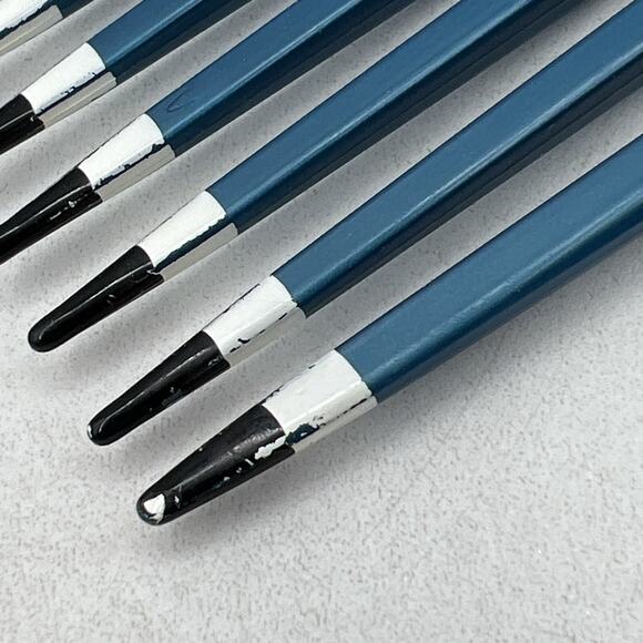 Mebco Twice Dipped Volume Wide Comb Pocket Vintage 1980s Blue Black White 8.5" - Picture 3 of 7